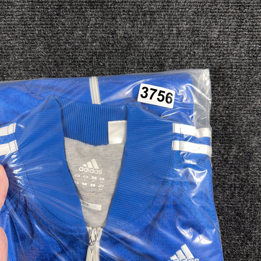 Adidas Climalite Mesh Track Jacket 3-Stripe Full Zip Sample Size M Blue Sample - Picture 10 of 10